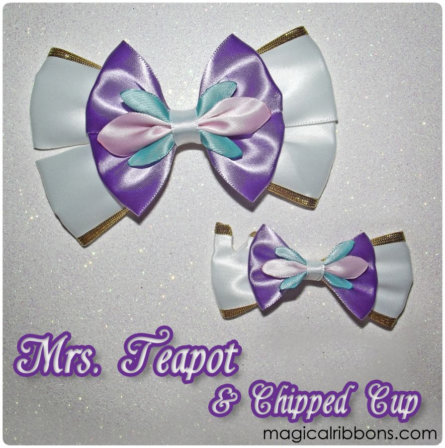 Mrs. Teapot & Chipped Cup Bows - Magical Ribbons